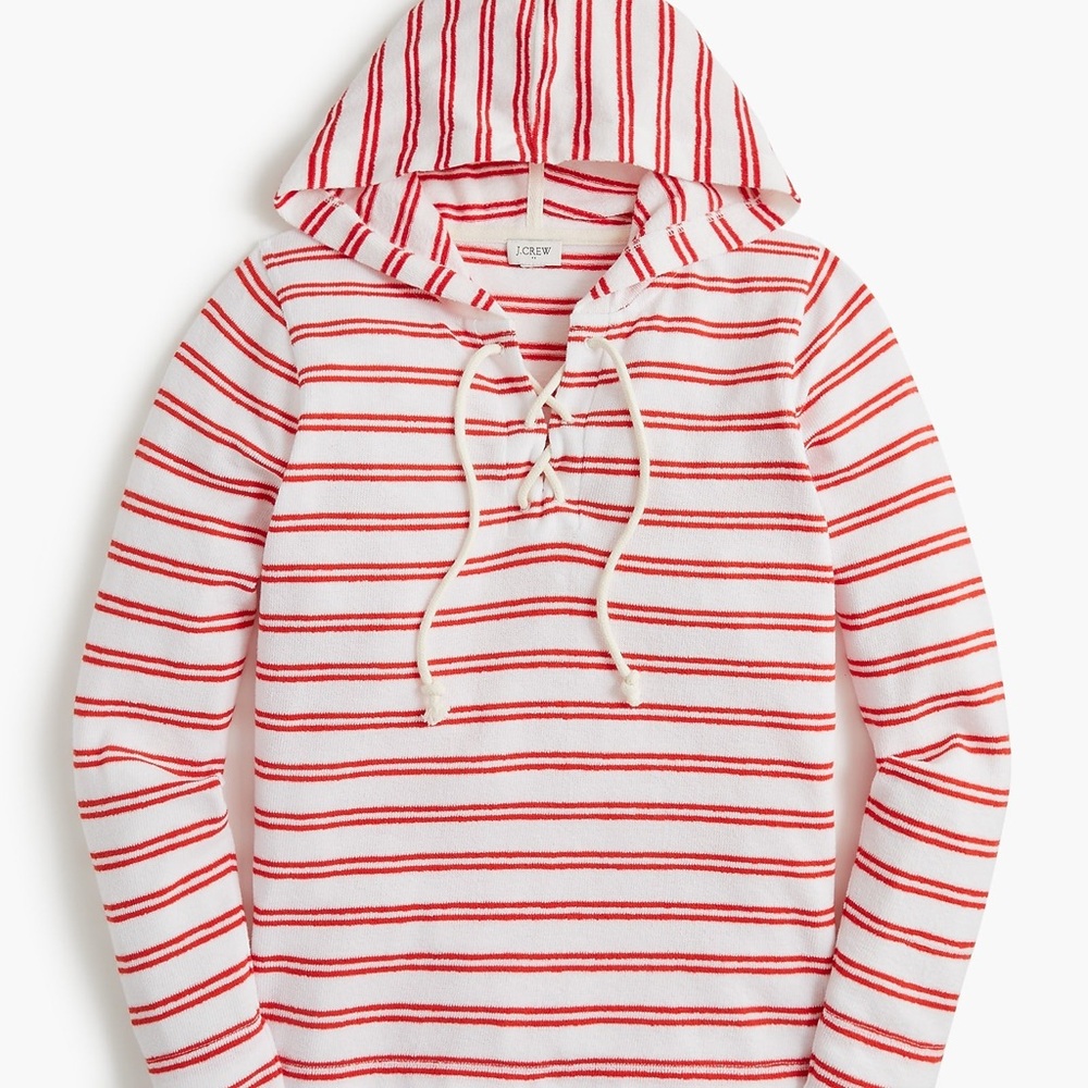 J.Crew Striped Lightweight Hoodie French Terry. Perfect condition!